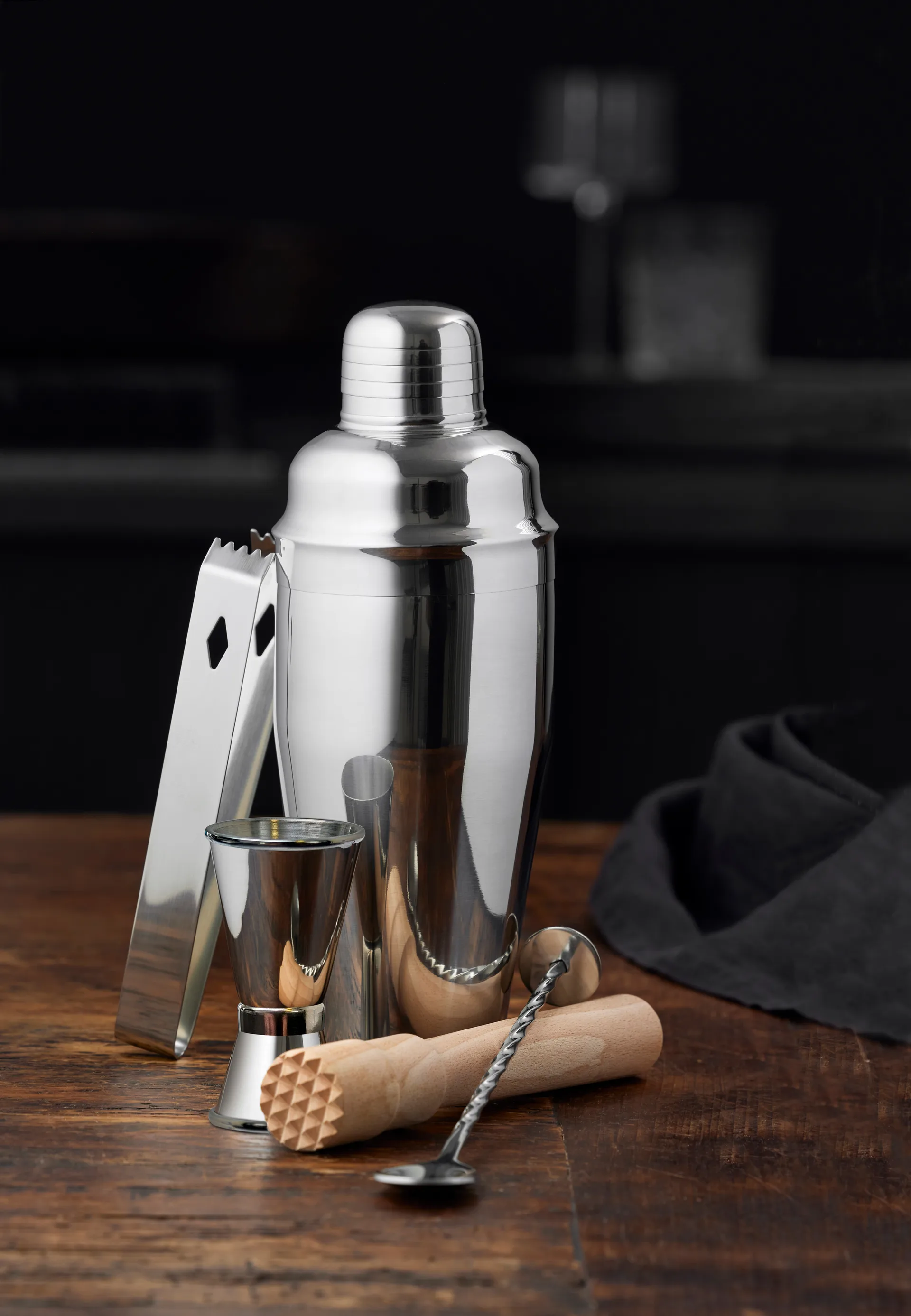 Funktion baarisetti 5 osaa, Ruostumaton teräs-puu. Funktion