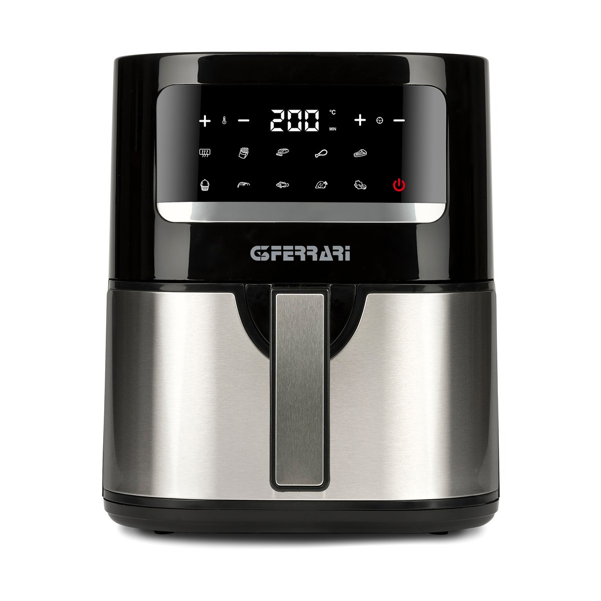 G3 Ferrari Friggisano air fryer 4,5 l Silver-musta | Skandinaavinen Sisustus | Hopeanvärinen