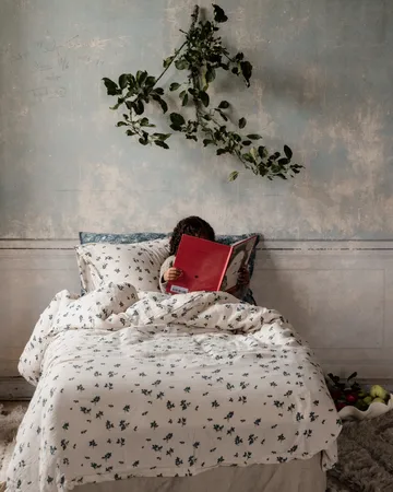 Blueberry Muslin pussilakanasetti - 140x200 cm/50x75 cm - Garbo&Friends