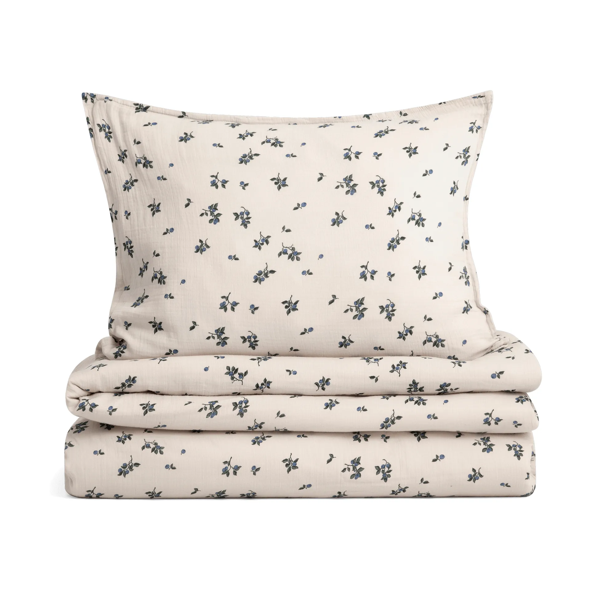 Blueberry Muslin pussilakanasetti, 150x210 cm/50x60 cm Garbo&Friends
