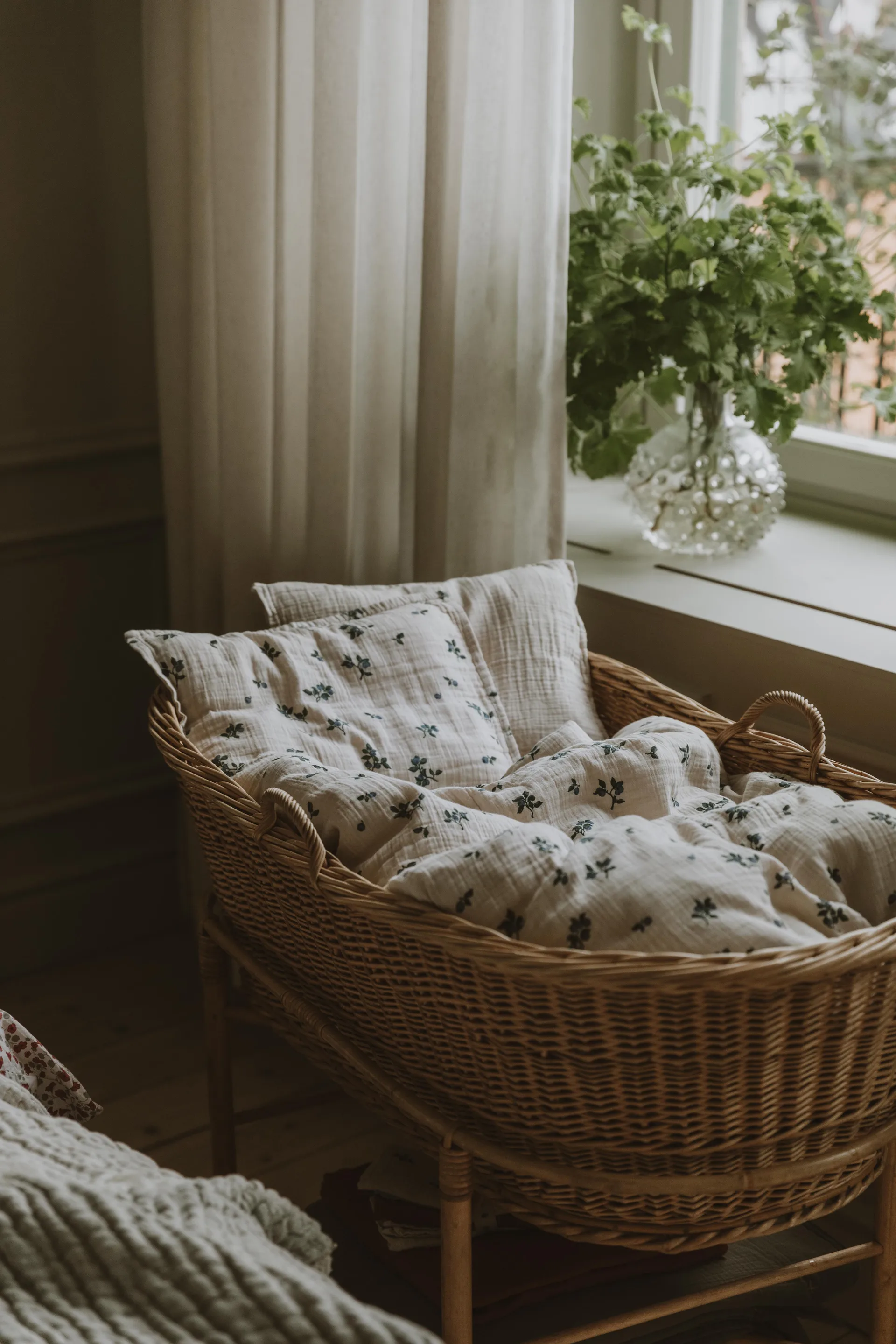 Blueberry Muslin pussilakanasetti baby, 70x80 cm/28x35 cm Garbo&Friends