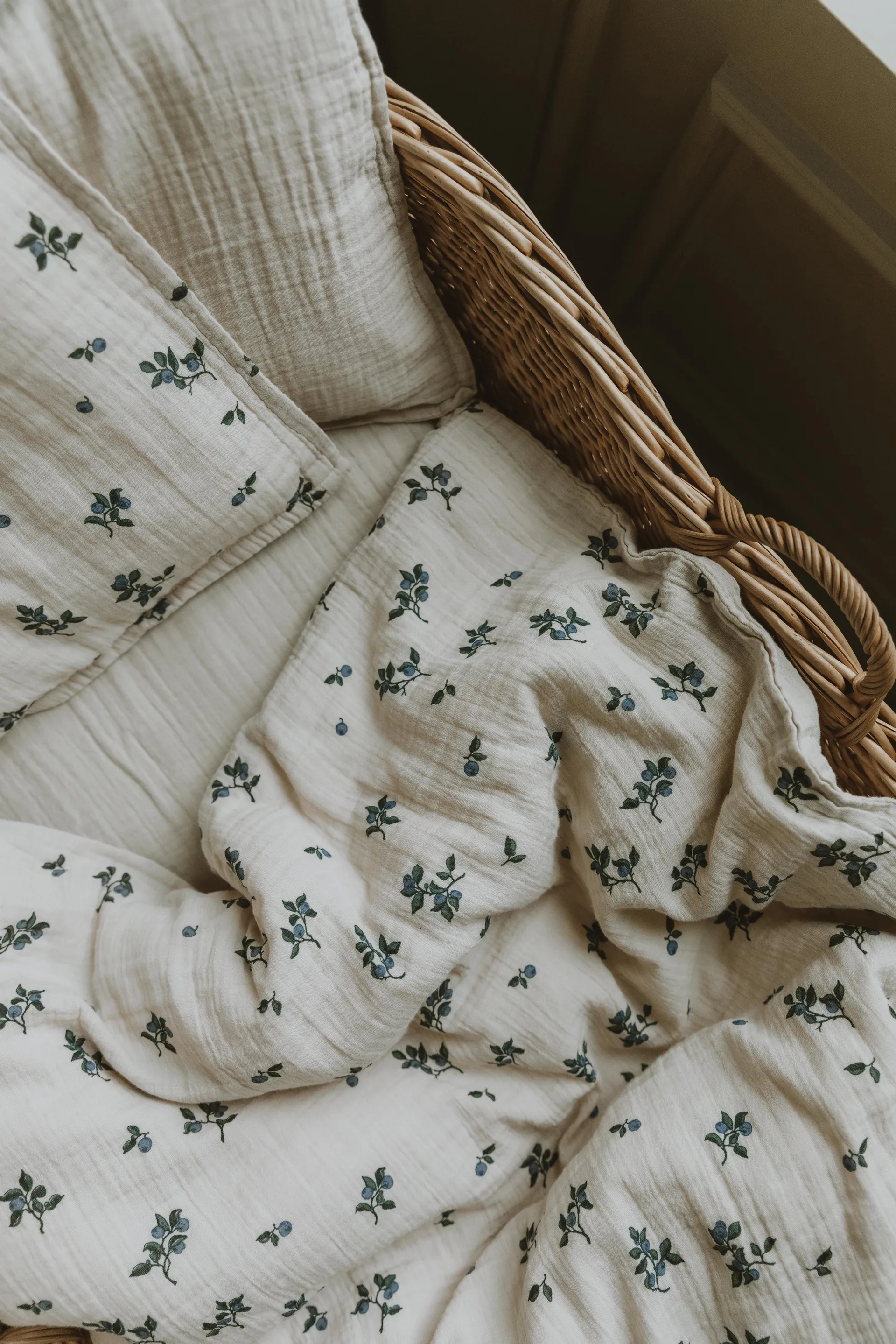 Blueberry Muslin pussilakanasetti baby, 70x80 cm/28x35 cm Garbo&Friends