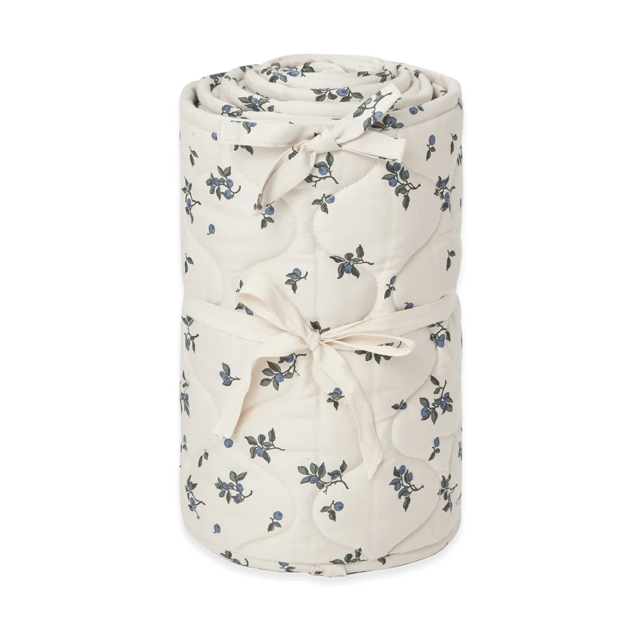 Garbo&Friends Blueberry satiinipäällysteinen tikattu pinnasängyn reunapehmuste 30x360 cm