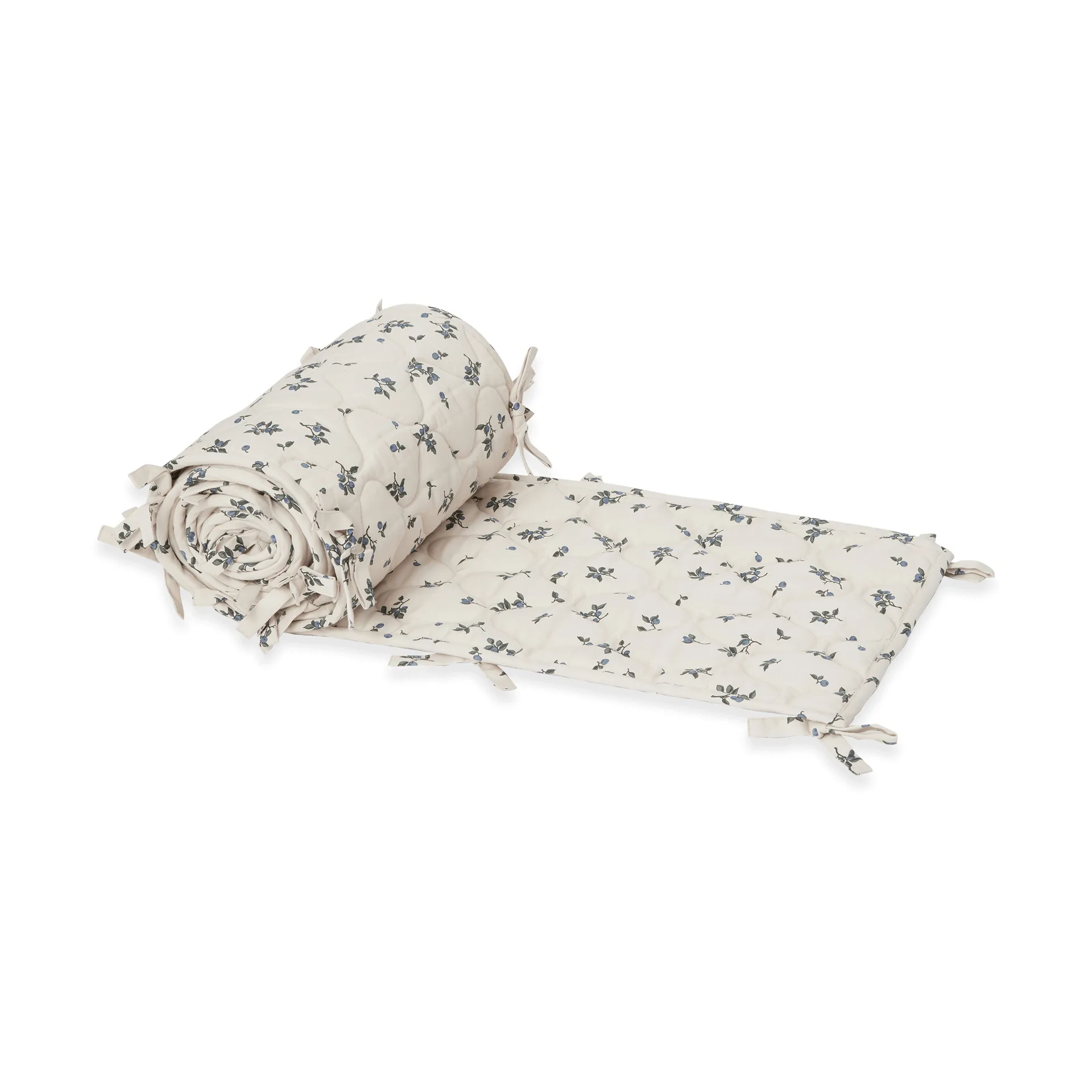 Blueberry satiinipäällysteinen tikattu pinnasängyn reunapehmuste, 30x360 cm Garbo&Friends