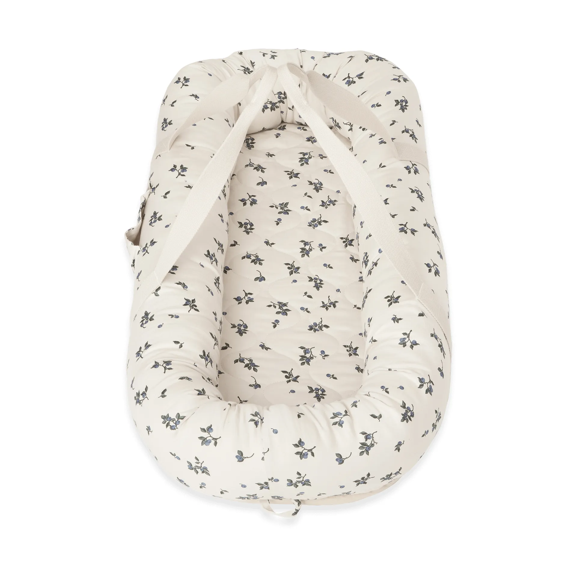 Blueberrysatiini tikattu babynest, 43x87x16 cm Garbo&Friends