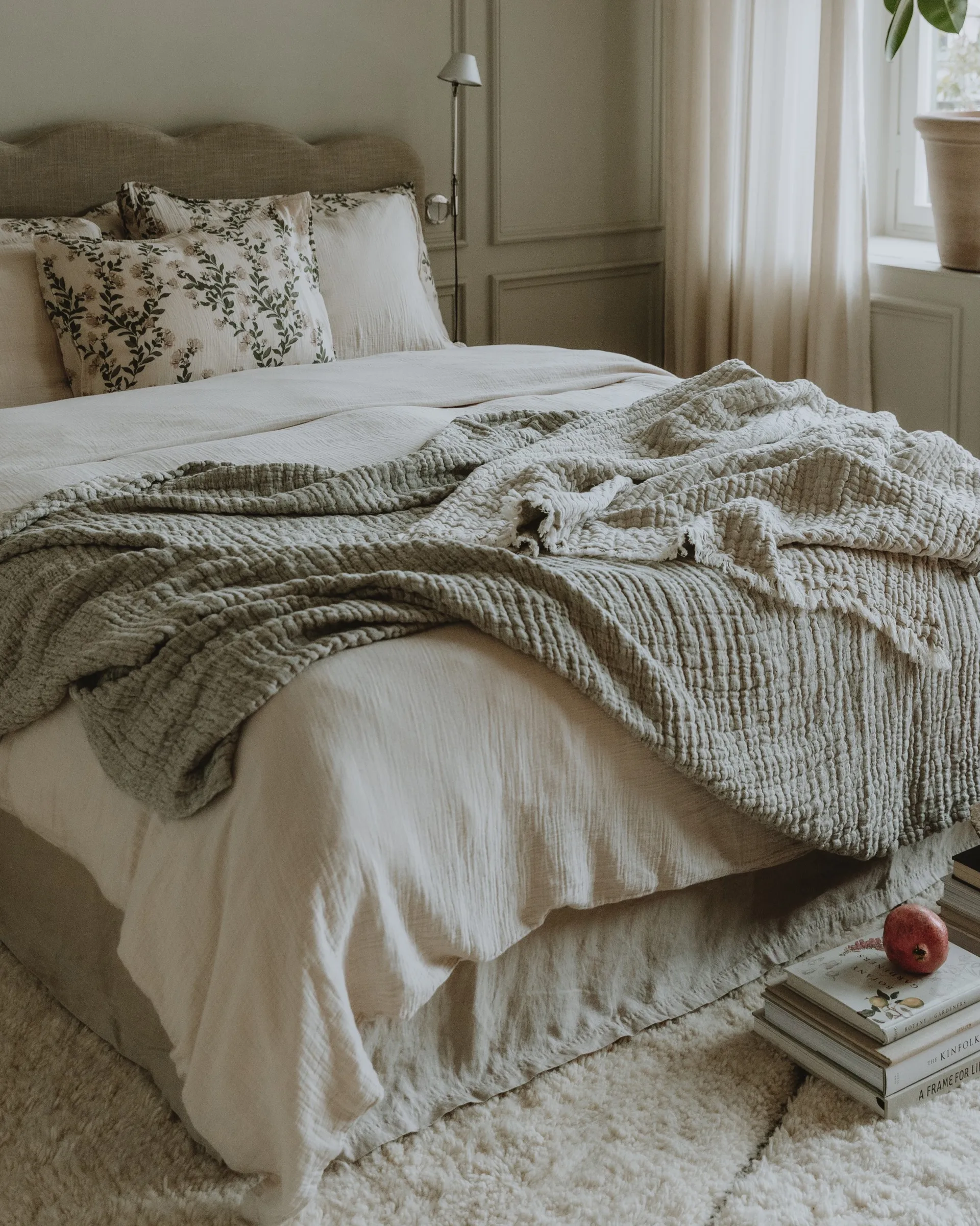 Eggshell Muslin pussilakana double, 220x240 cm Garbo&Friends