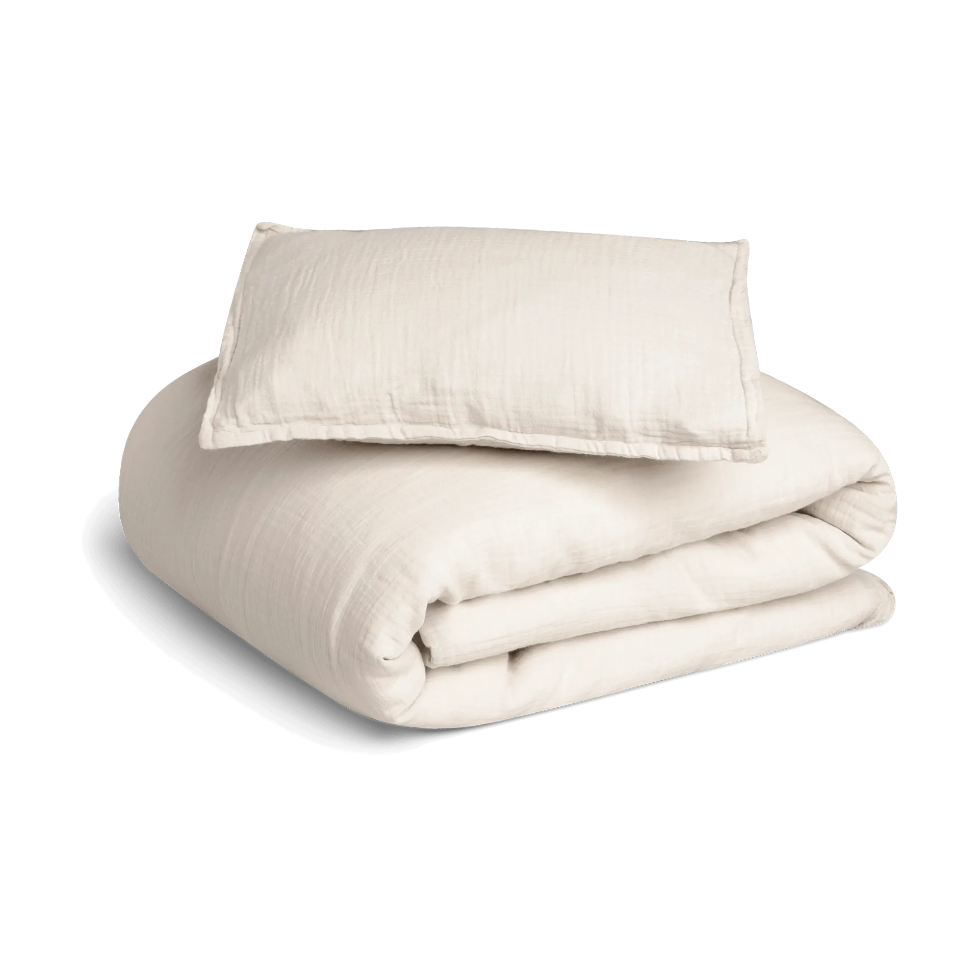 Eggshell Muslin pussilakanasetti junior, 100x130 cm/35x55 cm Garbo&Friends