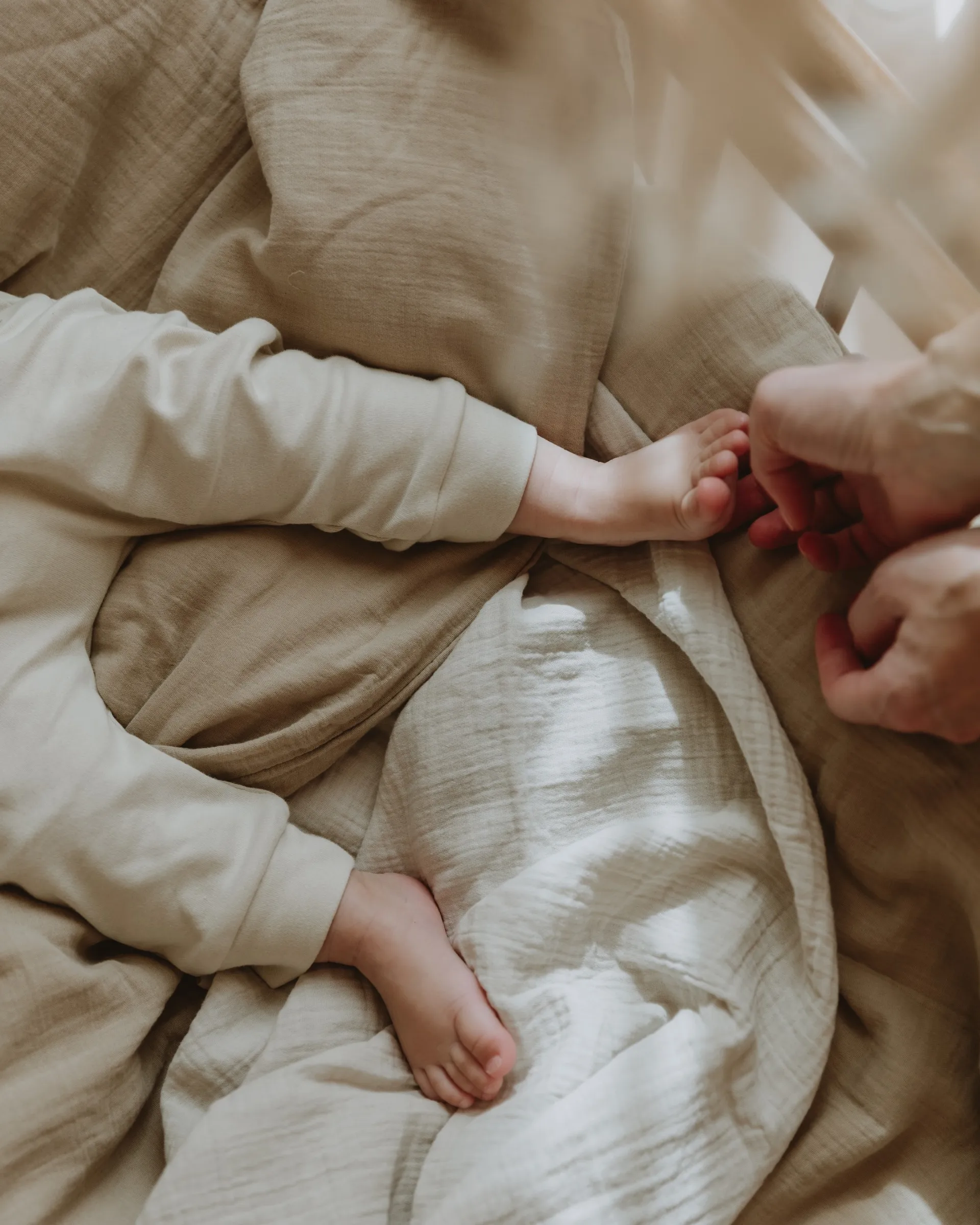 Eggshell Muslin Swaddle peitto, 110x110 cm Garbo&Friends