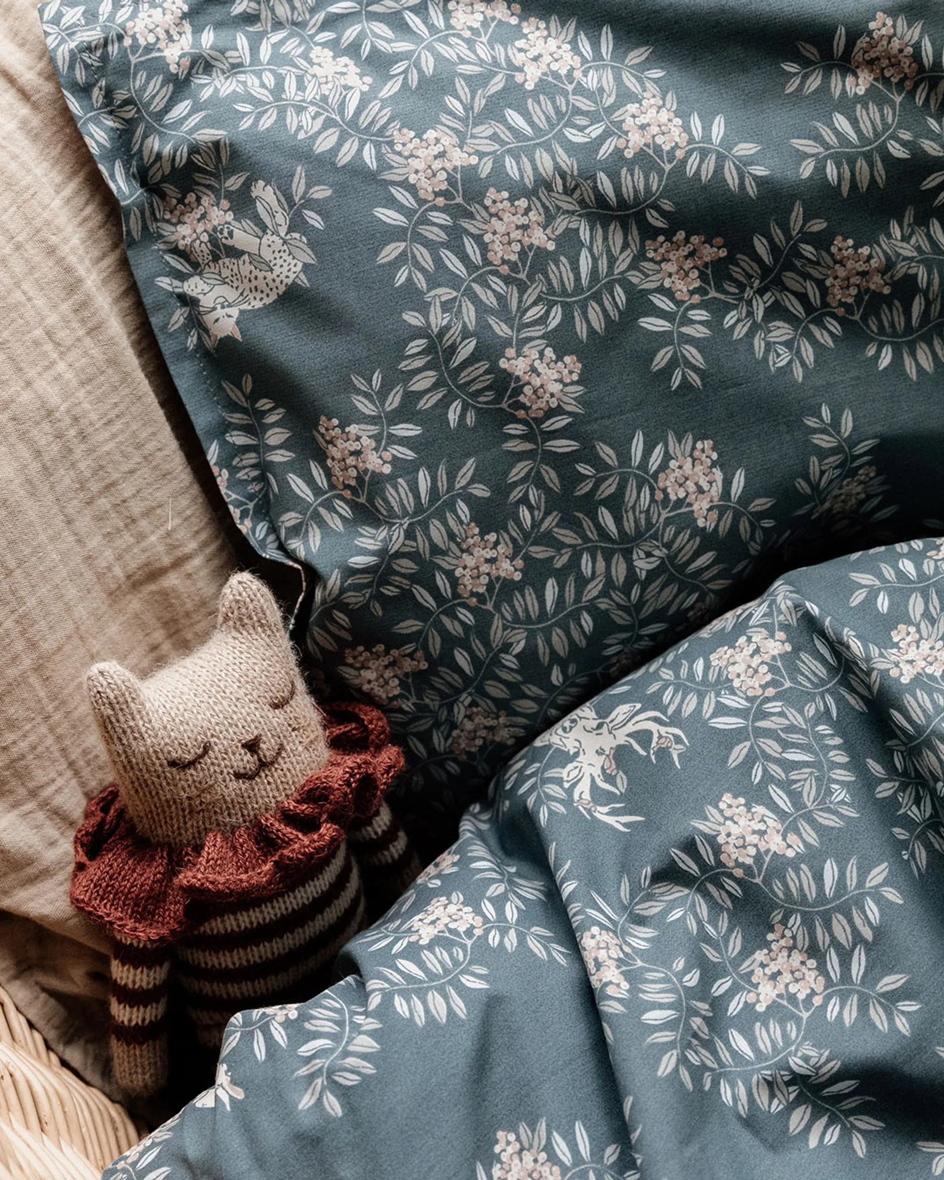 Fauna Forest pussilakanasetti baby, 70x100 cm/40x45 cm Garbo&Friends