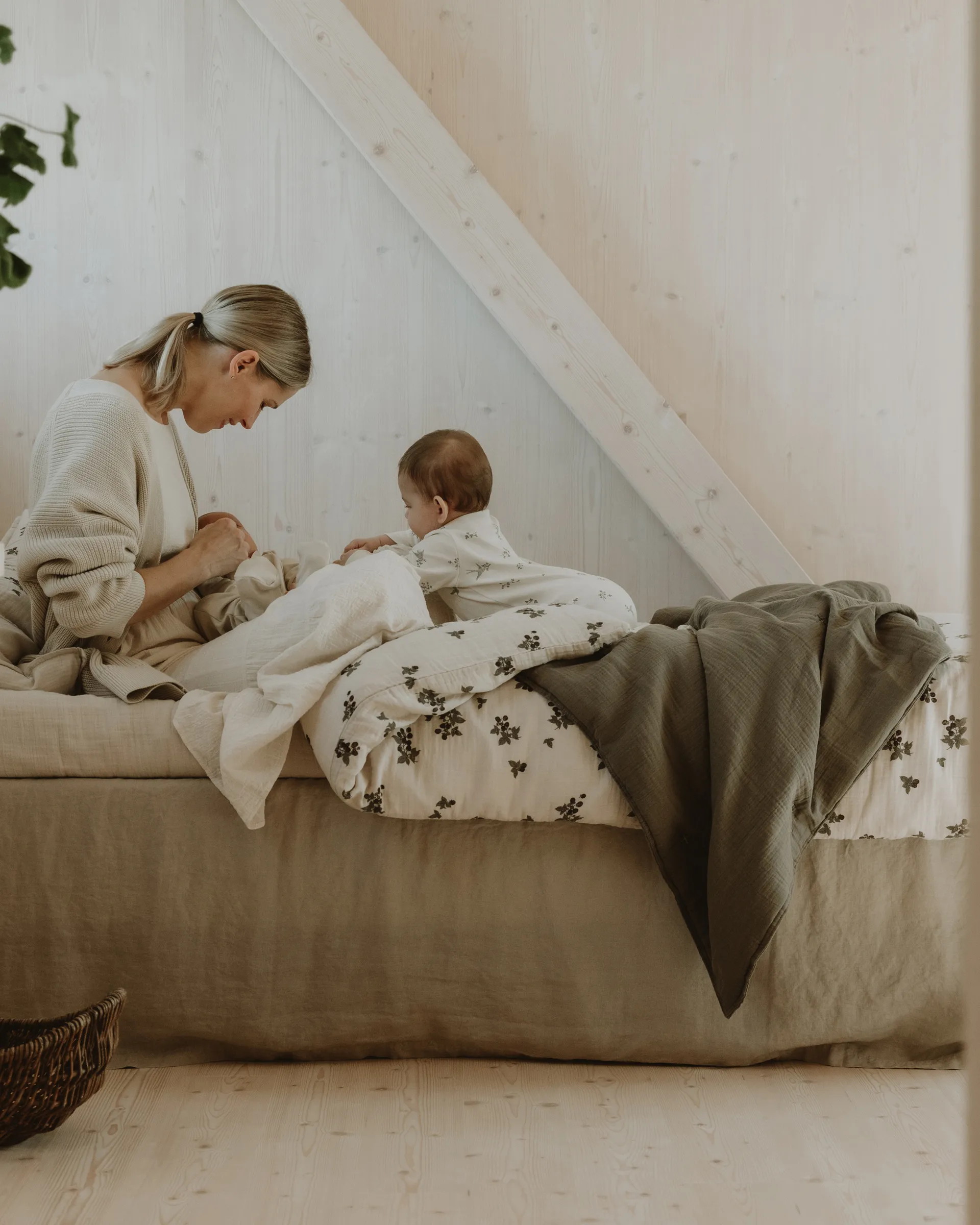 Geranium Muslin pehmustettu huopa, 100x140 cm Garbo&Friends