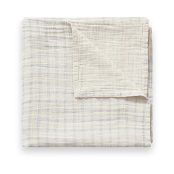 Gingham Sky Blue Muslin kapalopeitto - 110x110 cm - Garbo&Friends