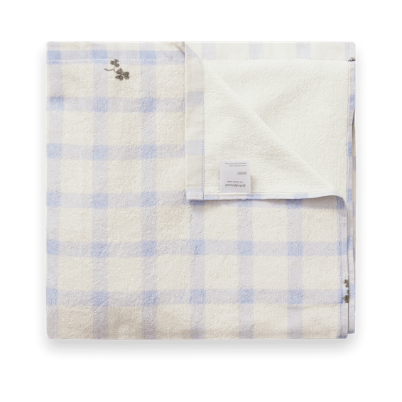 Garbo&Friends Gingham Sorrel Blue Terry kylpypyyhe 100x150 cm