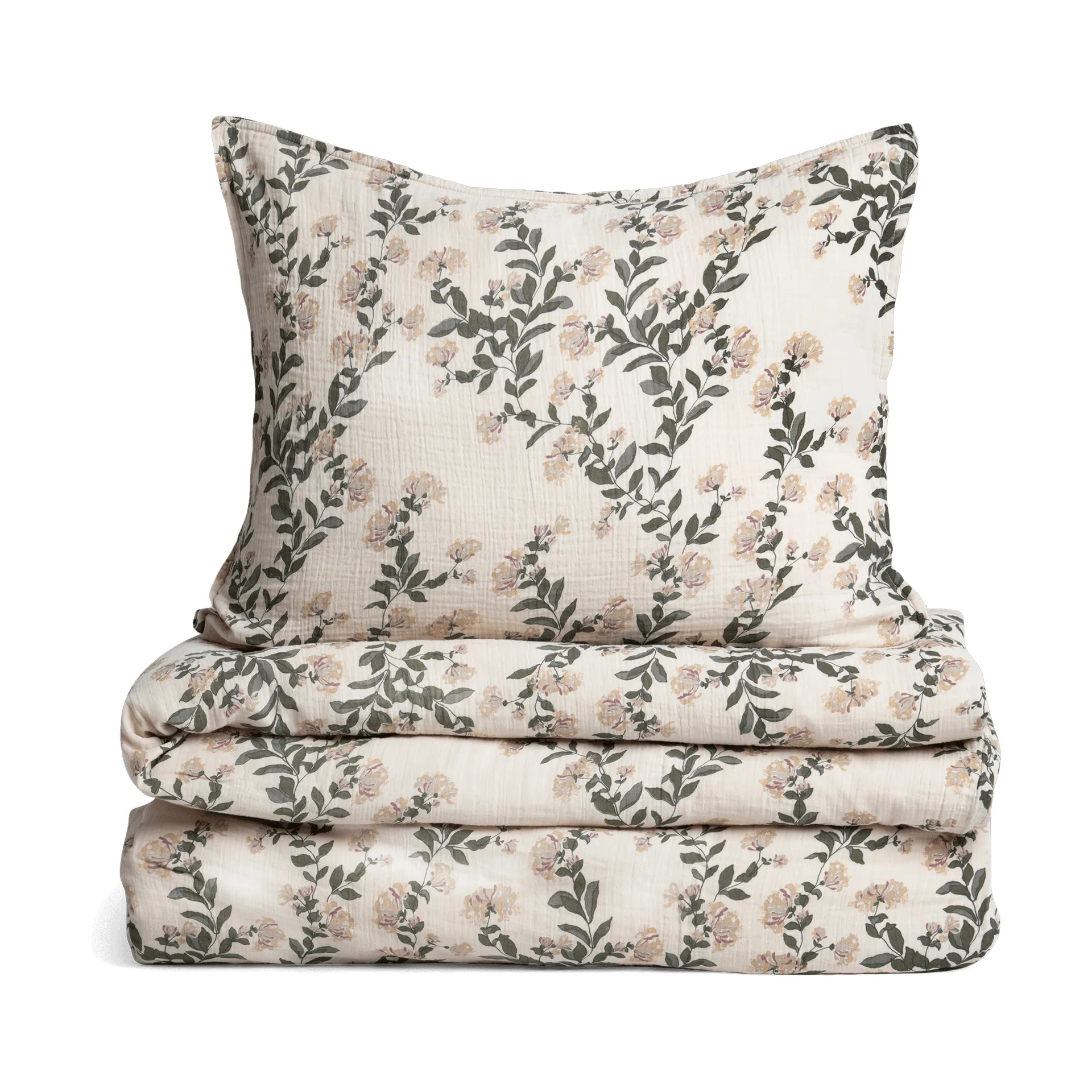 Honeysuckle Muslin pussilakanasetti, 150x210 cm/50x60 cm Garbo&Friends