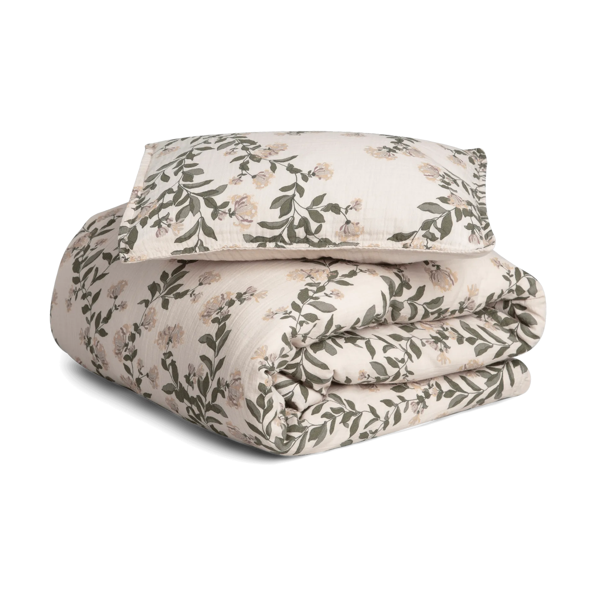 Honeysuckle Muslin pussilakanasetti baby, 70x80 cm/28x35 cm Garbo&Friends