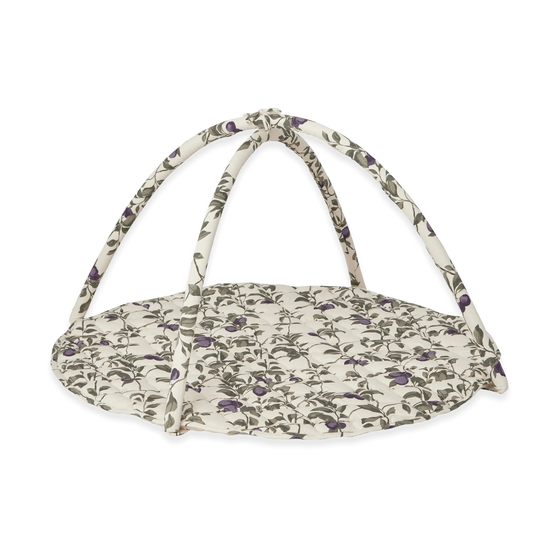 Luumu satiininen tikattu vauvajumppa-alusta, Ø90 cm Garbo&Friends