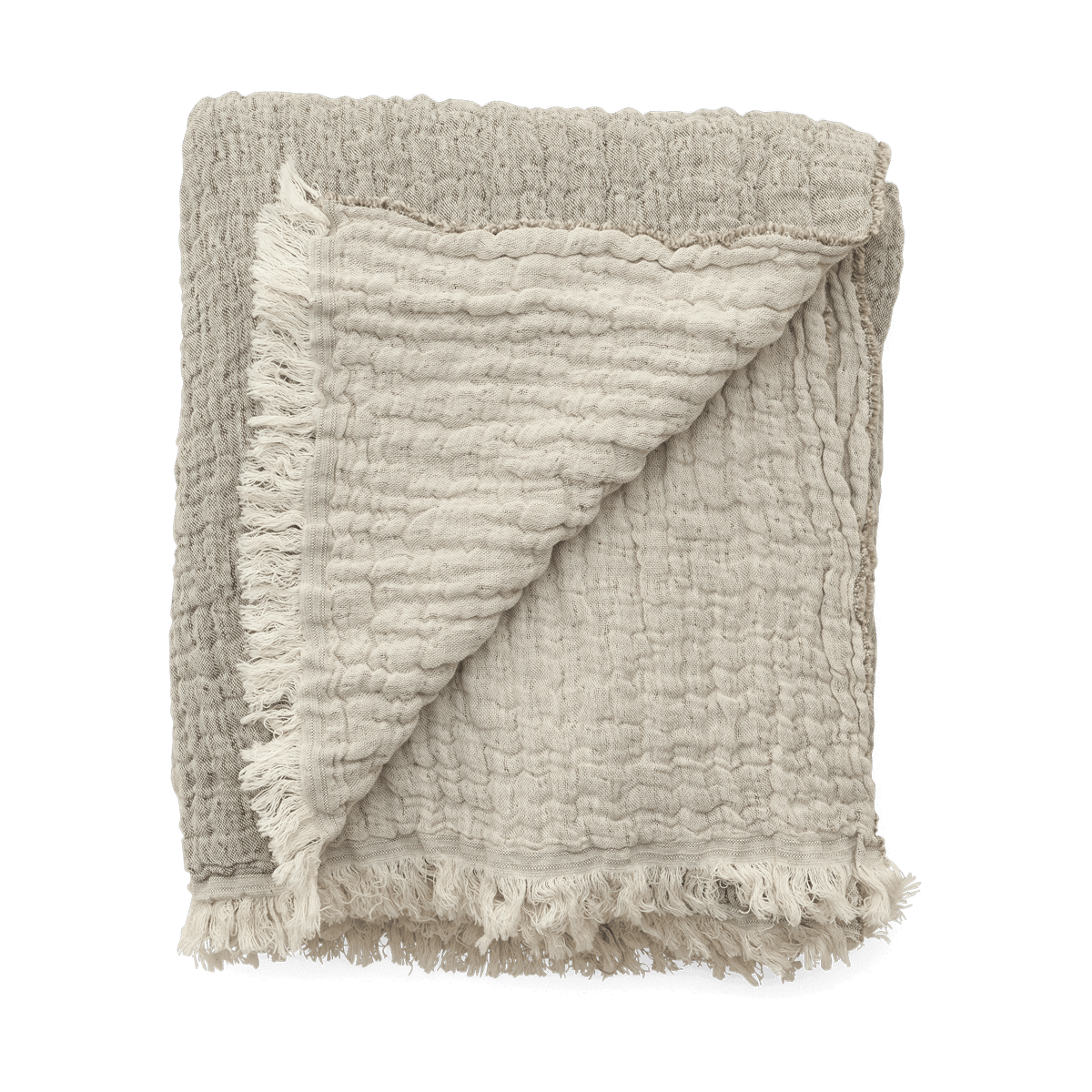 Garbo&Friends Mellow peitto 110x110 cm Kale | Skandinaavinen Sisustus | Puuvillaviltit -ja peitot | Beige