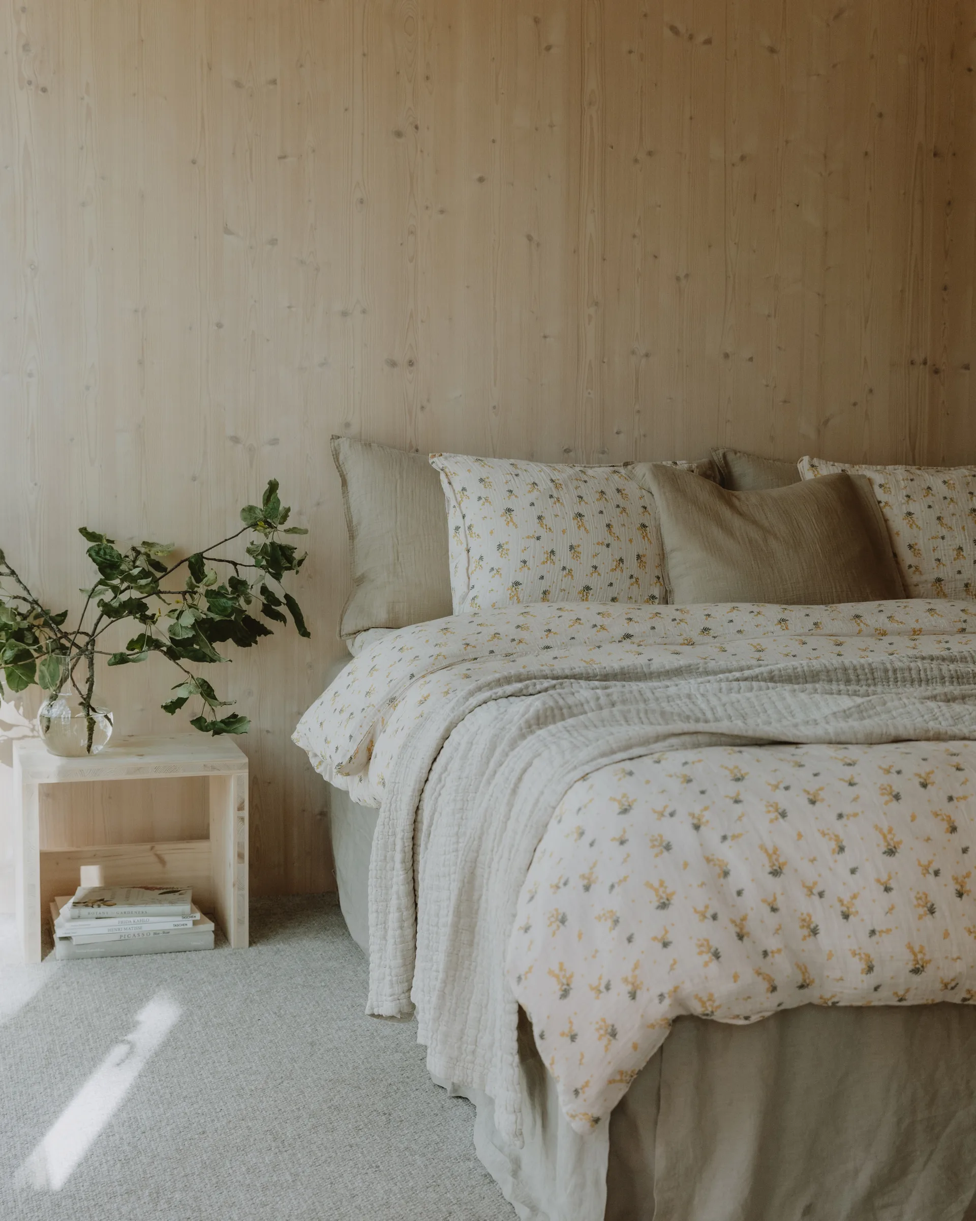 Mimosa Muslin pussilakanasetti parisänkyyn, 240x220 cm Garbo&Friends