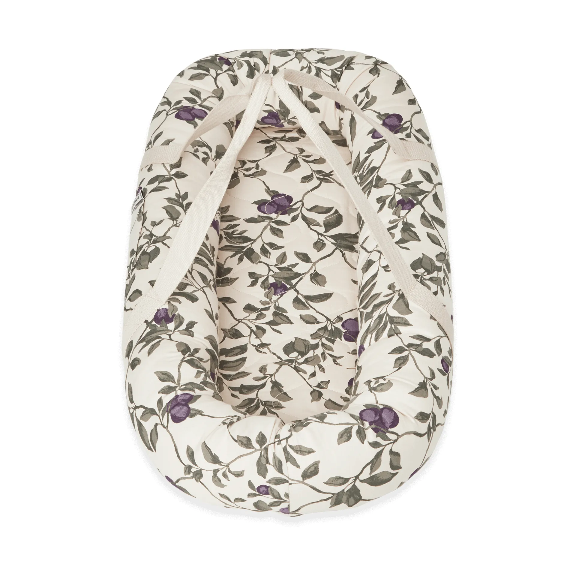 Plum satiini tikattu babynest, 43x87x16cm Garbo&Friends