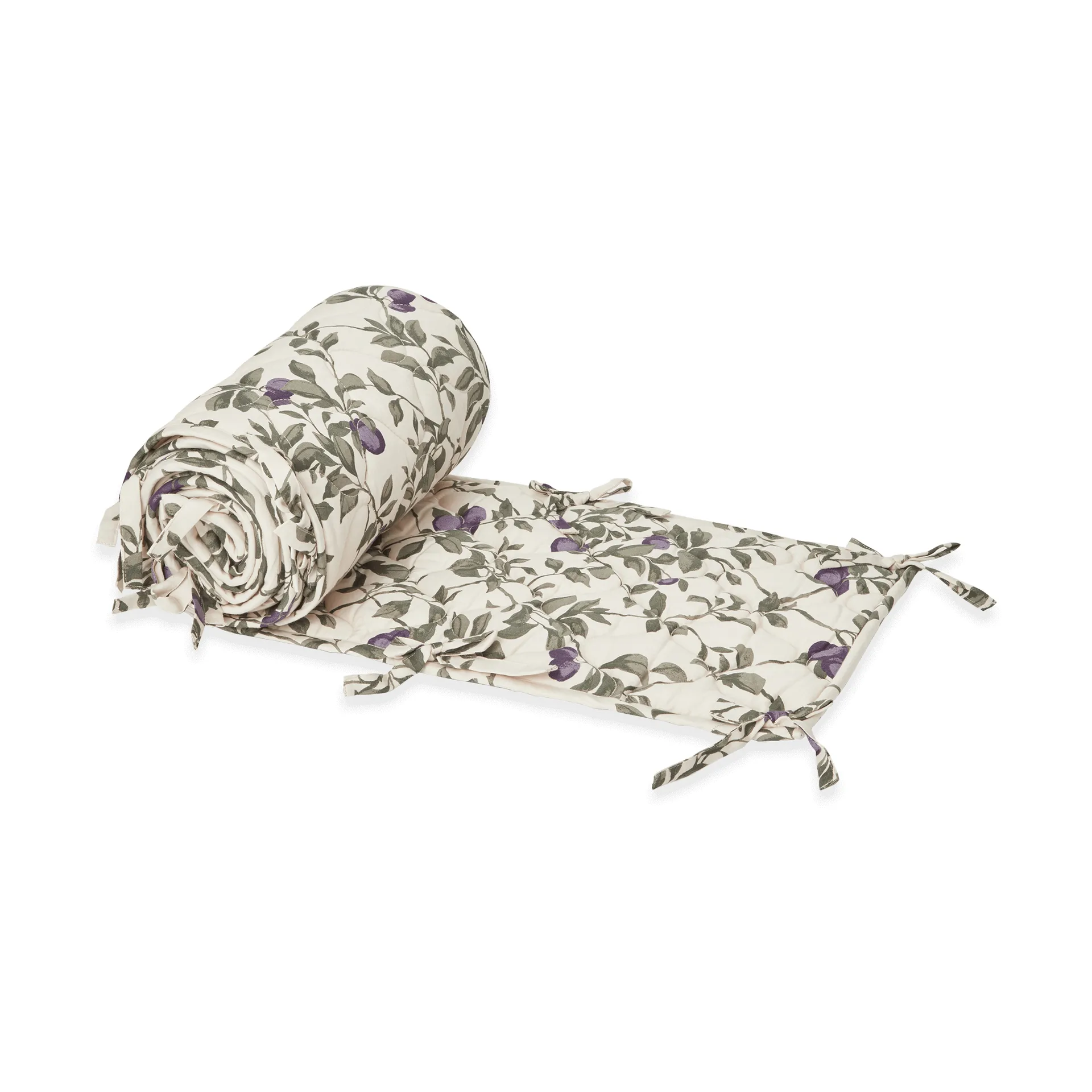 Plum satiini tikattu pinnasängynsuoja, 30x360 cm Garbo&Friends