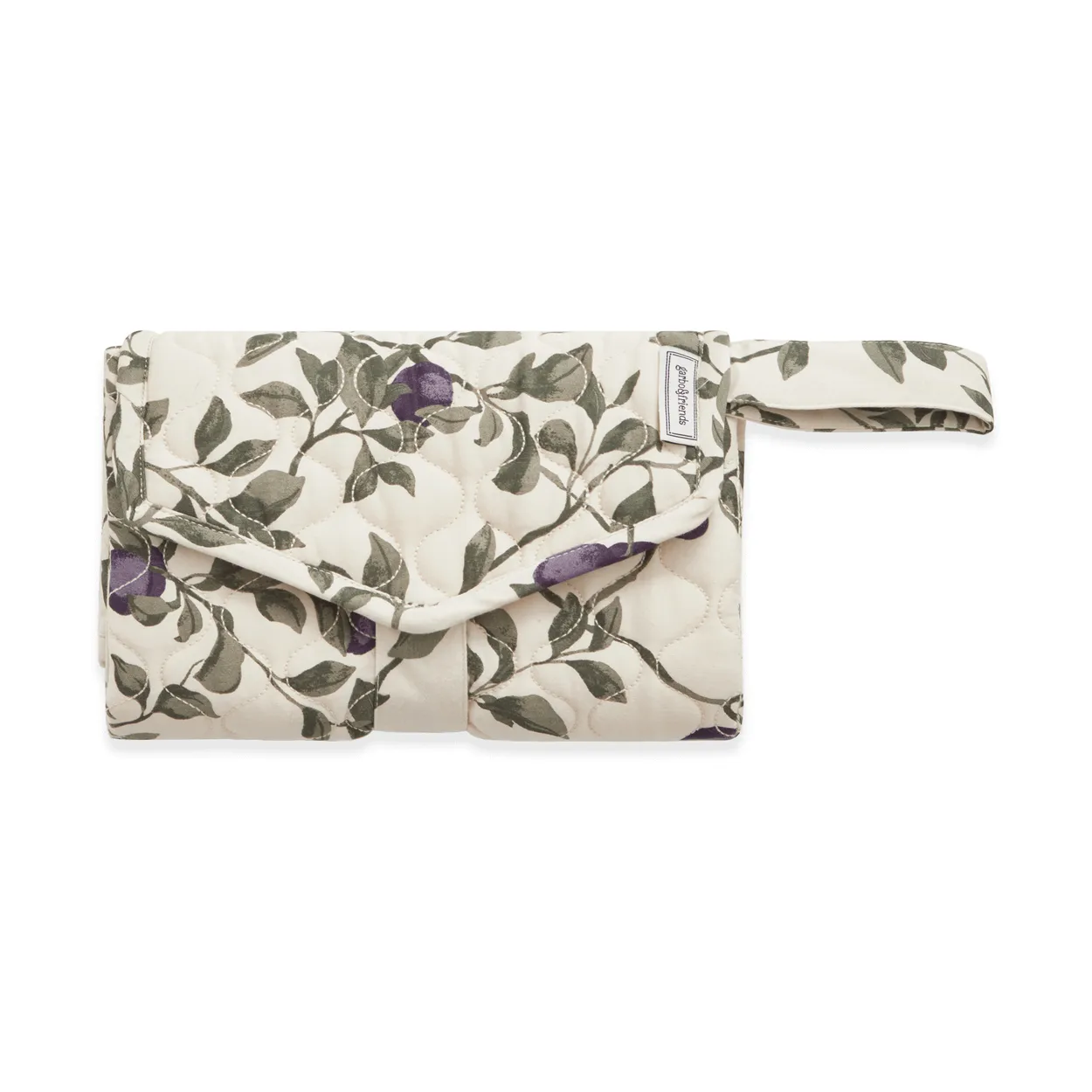 Garbo&Friends Plum satin tikattu change to go, kannettava hoitoalusta 46x80 cm