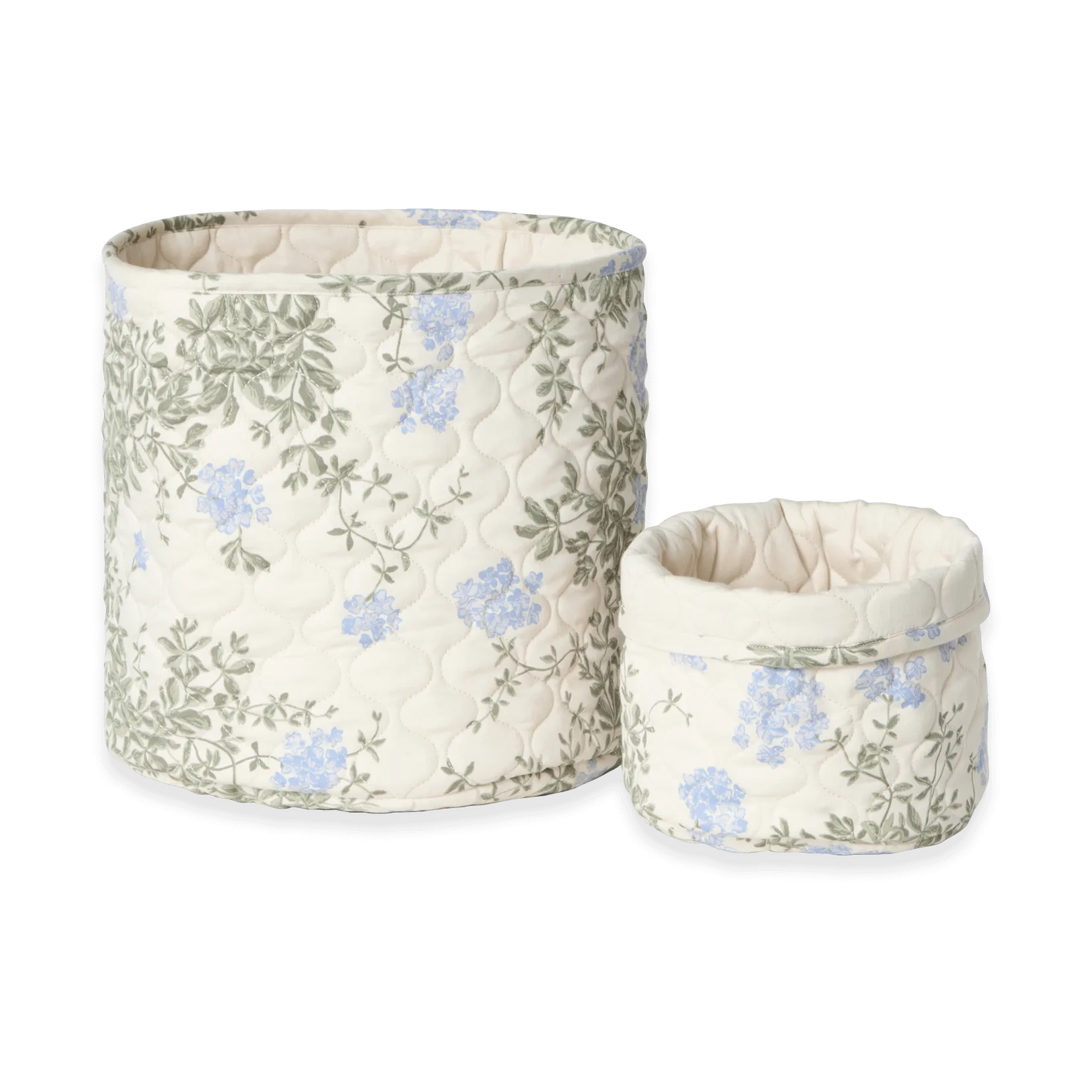 Plumbago Satin tikattu kori 2 osaa, 20xØ20 cm + 30xØ30 cm Garbo&Friends