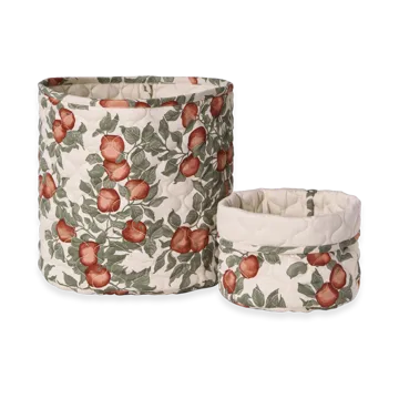 Pomme satiinipehmustettu kori, 2 osaa - 20xØ20 cm + 30xØ30 cm - Garbo&Friends
