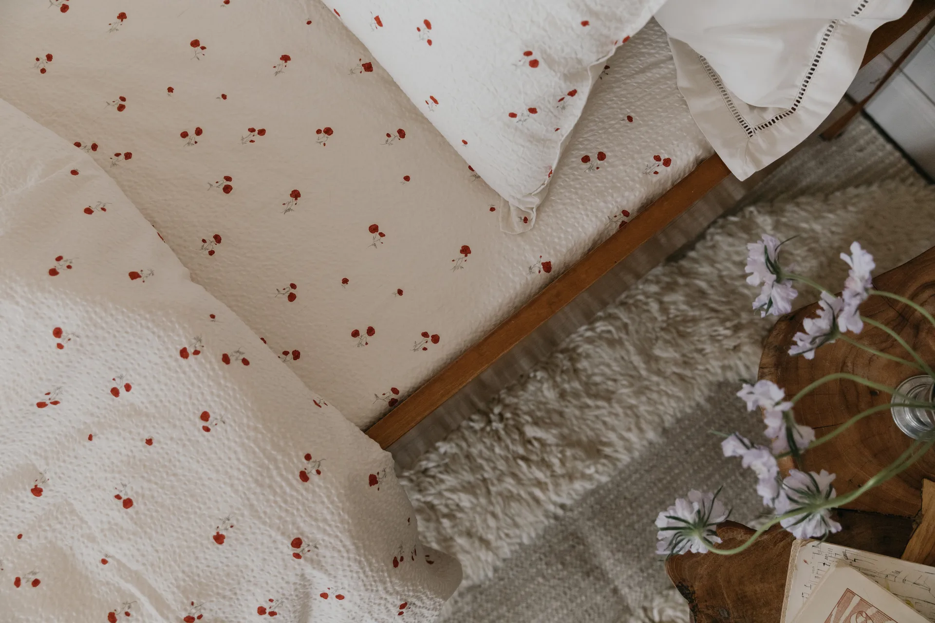 Poppy Seersucker aluslakana, 90x200x30 cm Garbo&Friends