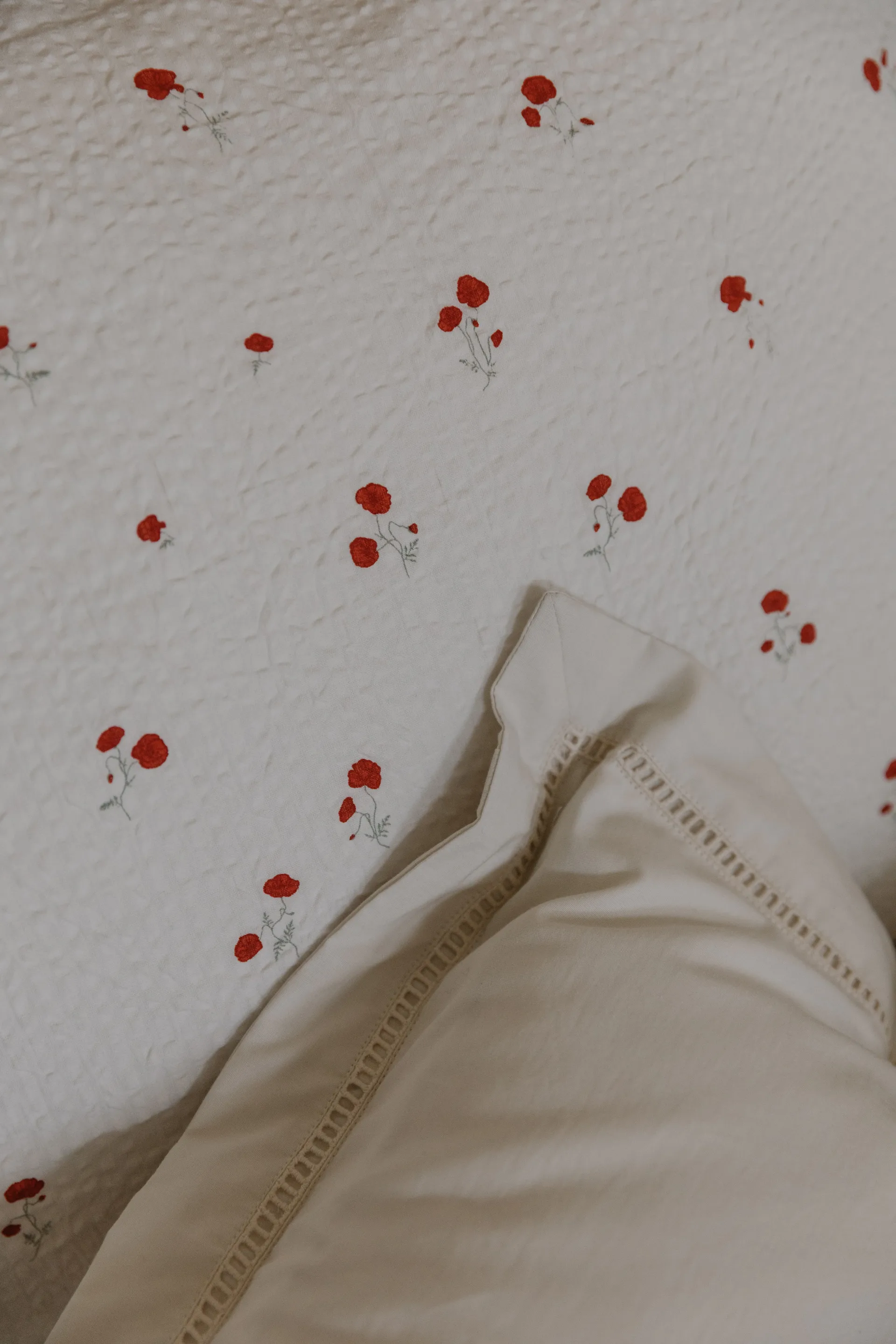 Poppy Seersucker topattu huopa, 100x140 cm Garbo&Friends