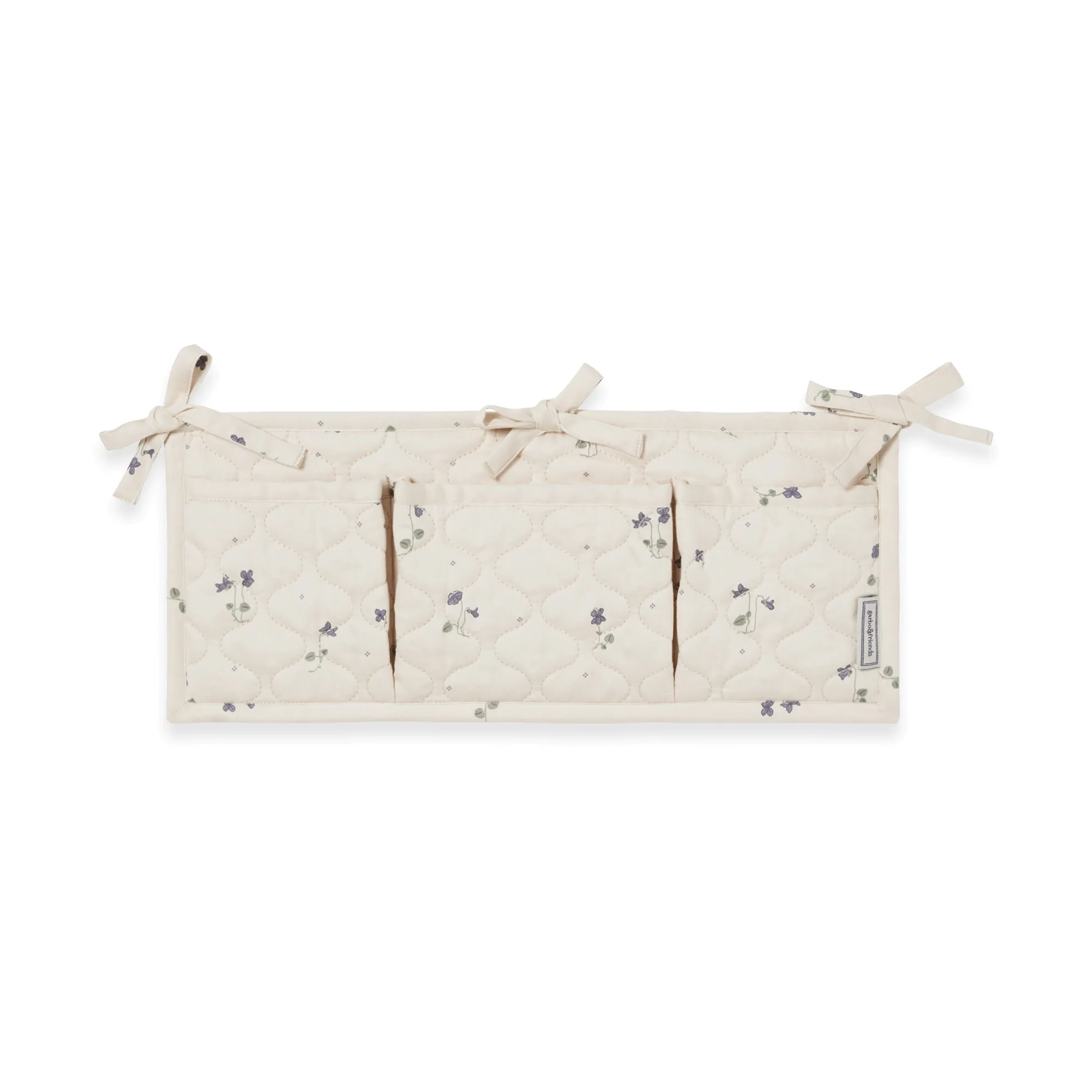 Viola Satin tikattu sängyn tasku, 18x43 cm Garbo&Friends