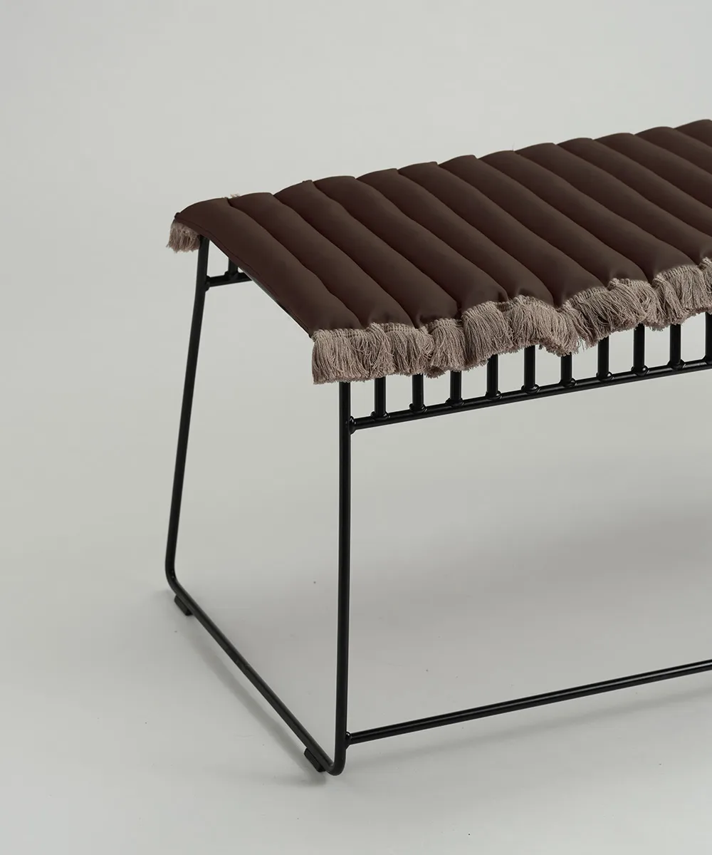 Garden Glory istuintyyny hapsuilla, Ruskea, beige hapsu, 38x120 cm Garden Glory