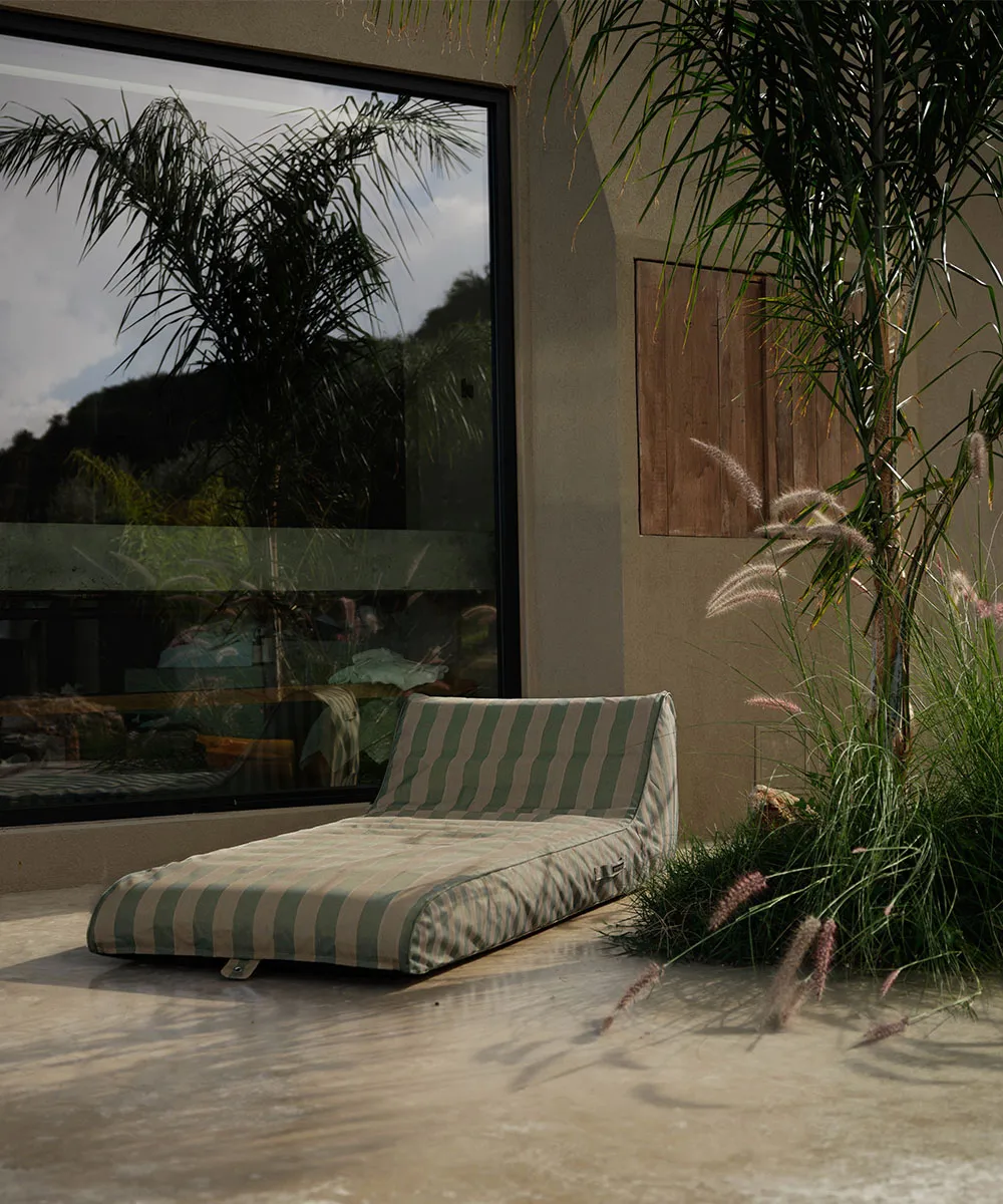 Garden Glory kelluva aurinkosänky, Eukalyptuksenvihreä-beige, 85×168,5 cm Garden Glory