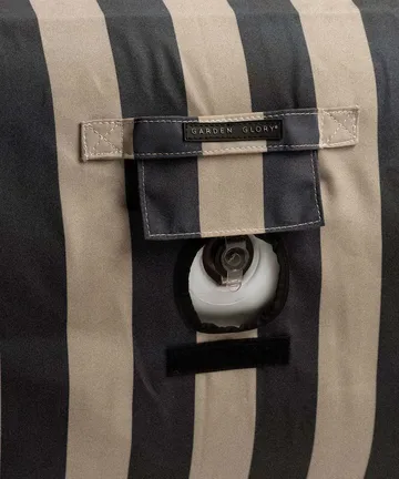 Garden Glory kelluva aurinkosänky - Musta-beige, 85×168,5 cm - Garden Glory