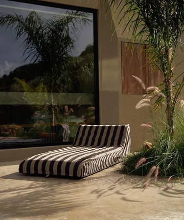 Garden Glory kelluva aurinkosänky - Musta-beige, 85×168,5 cm - Garden Glory