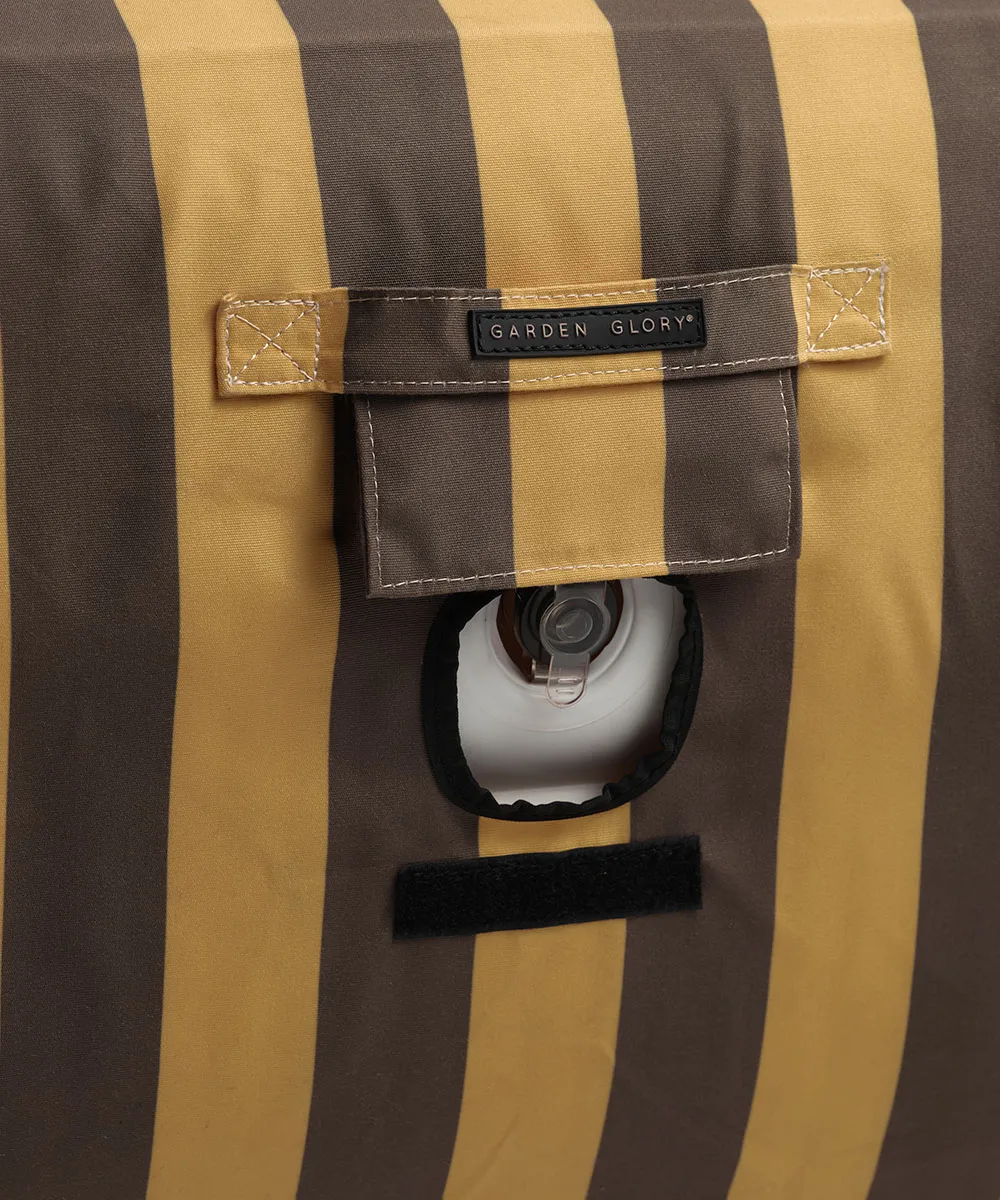 Garden Glory kelluva aurinkosänky, Sahraminkeltainen-ruskea, 85×168,5 cm Garden Glory