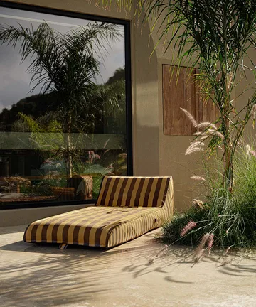 Garden Glory kelluva aurinkosänky - Sahraminkeltainen-ruskea, 85×168,5 cm - Garden Glory