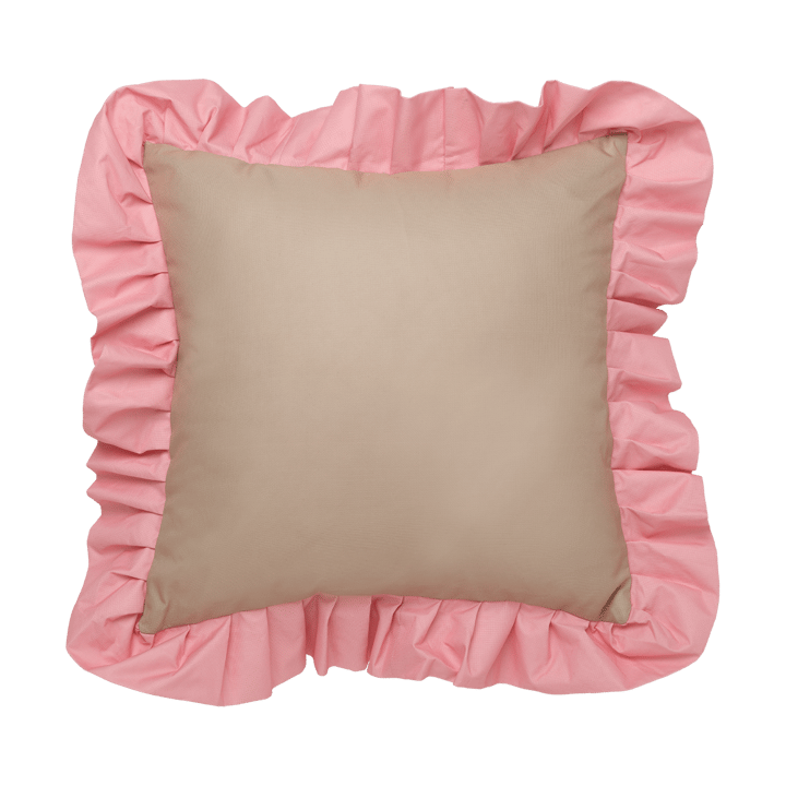 Garden Glory Outdoor tyyny röyhelöllä 45x45 cm. - Beige-pinkki - Garden Glory