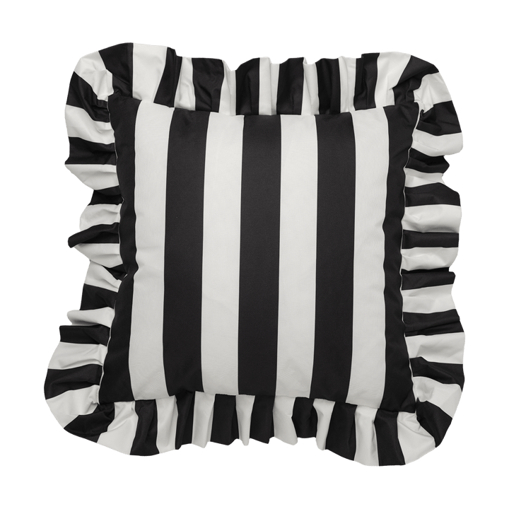 Garden Glory Outdoor tyyny röyhelöllä 45x45 cm. - Black-white - Garden Glory