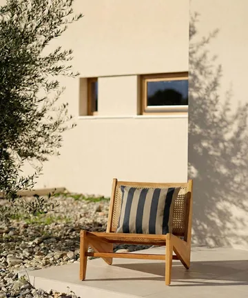 Garden Glory raidallinen tyyny - Musta–beige, 50×50 cm - Garden Glory