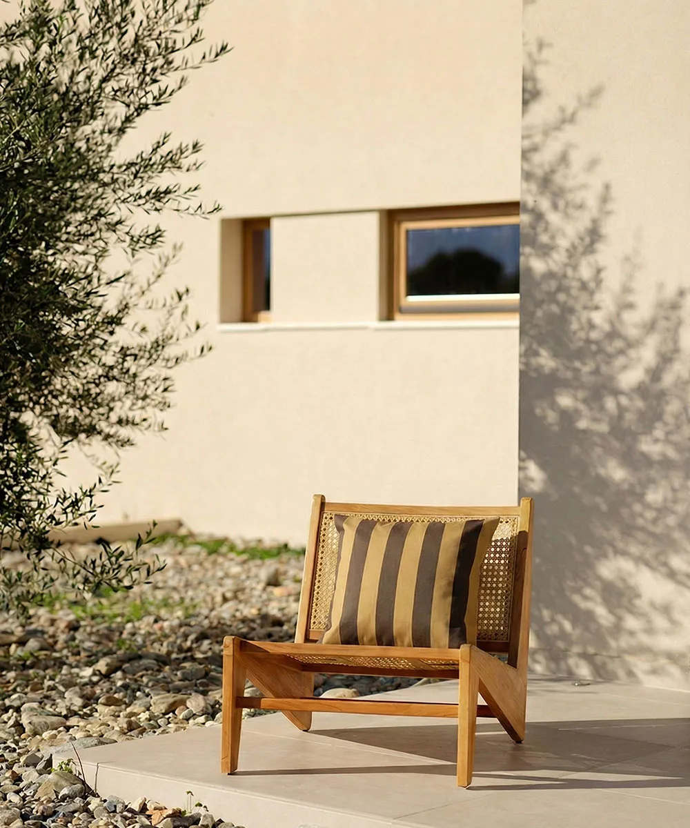 Garden Glory raidallinen tyyny, Sahraminkeltainen ruskea, 50x50 cm Garden Glory