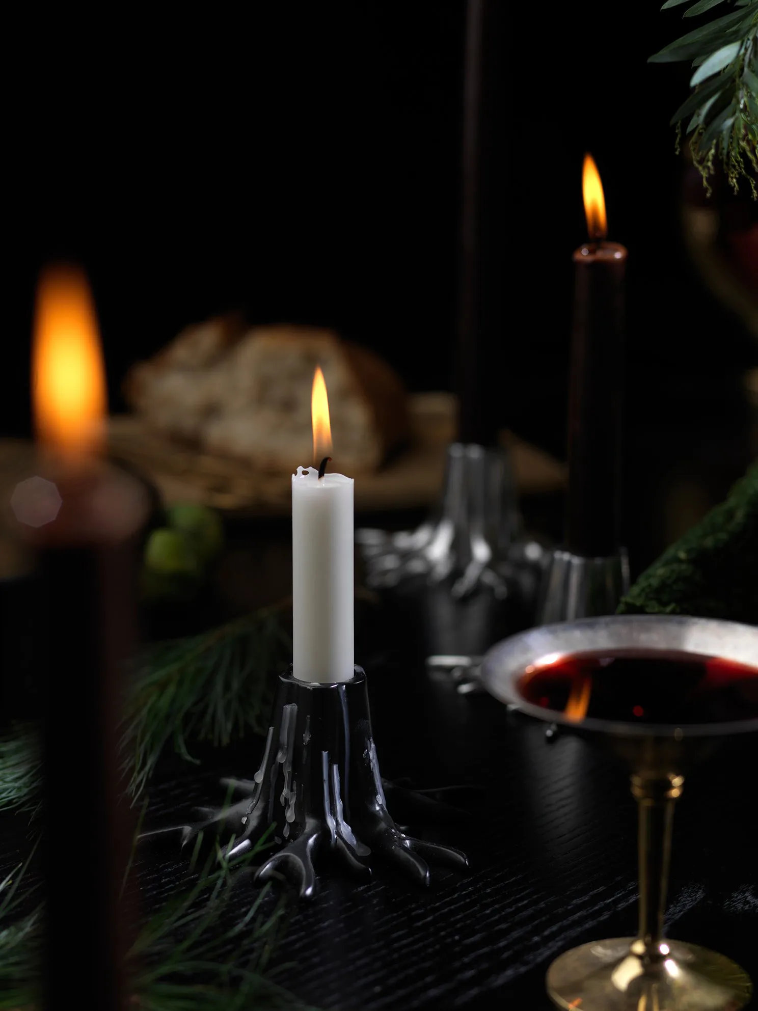 Garden Glory The Root kynttilänjalka, Black matte Garden Glory