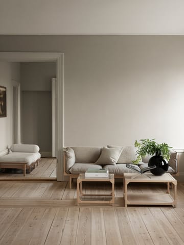 Bleck sohvapöytä 55x55 cm lasi - Pyökki-luonnollinen - Gärsnäs