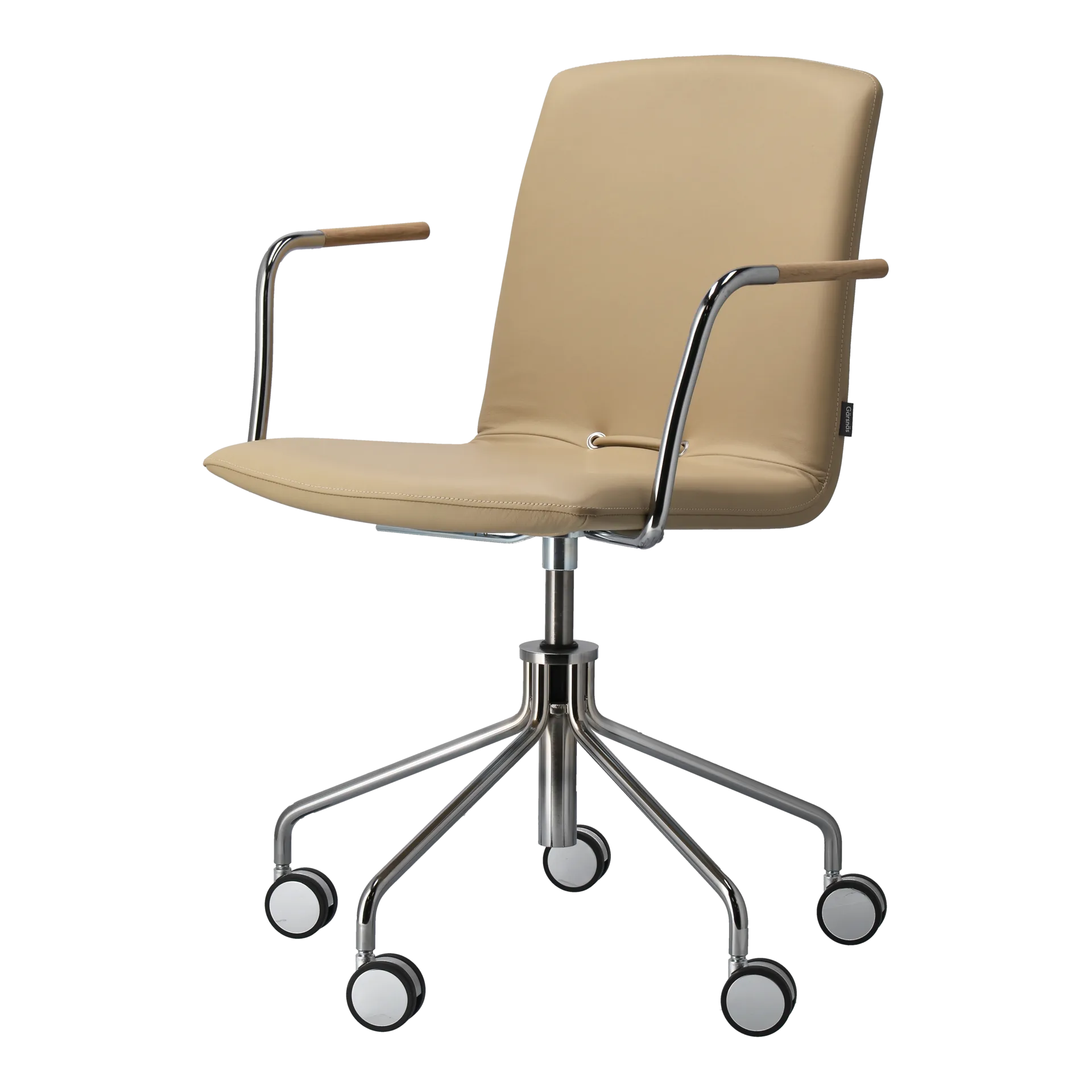 Day nojatuoli pyörivällä kromijalustalla, Tammi-natural-H&S-elmosoft 02119 Gärsnäs