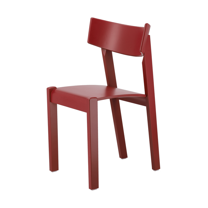 Tati tuoli - Pyökki viilutettu istuin-punainen petsi - Gärsnäs
