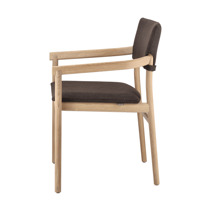 Vyn käsinojallinen tuoli verhoiltu istuinosa - Monocoat natural-Lido 46 mole - Gärsnäs
