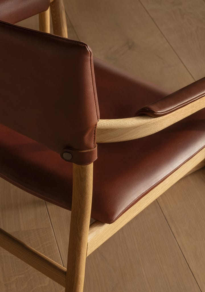 Vyn nojatuoli verhoiltu istuinosa, Monocoat natural-Elmosoft 43283 Gärsnäs