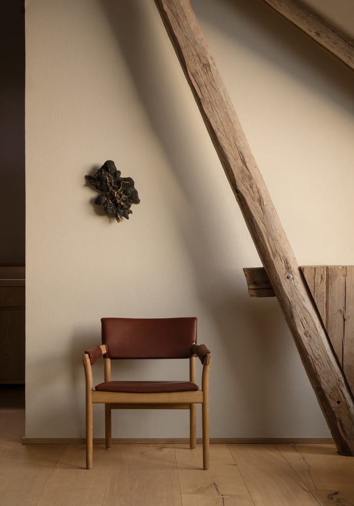 Vyn nojatuoli verhoiltu istuinosa, Monocoat natural-Elmosoft 43283 Gärsnäs
