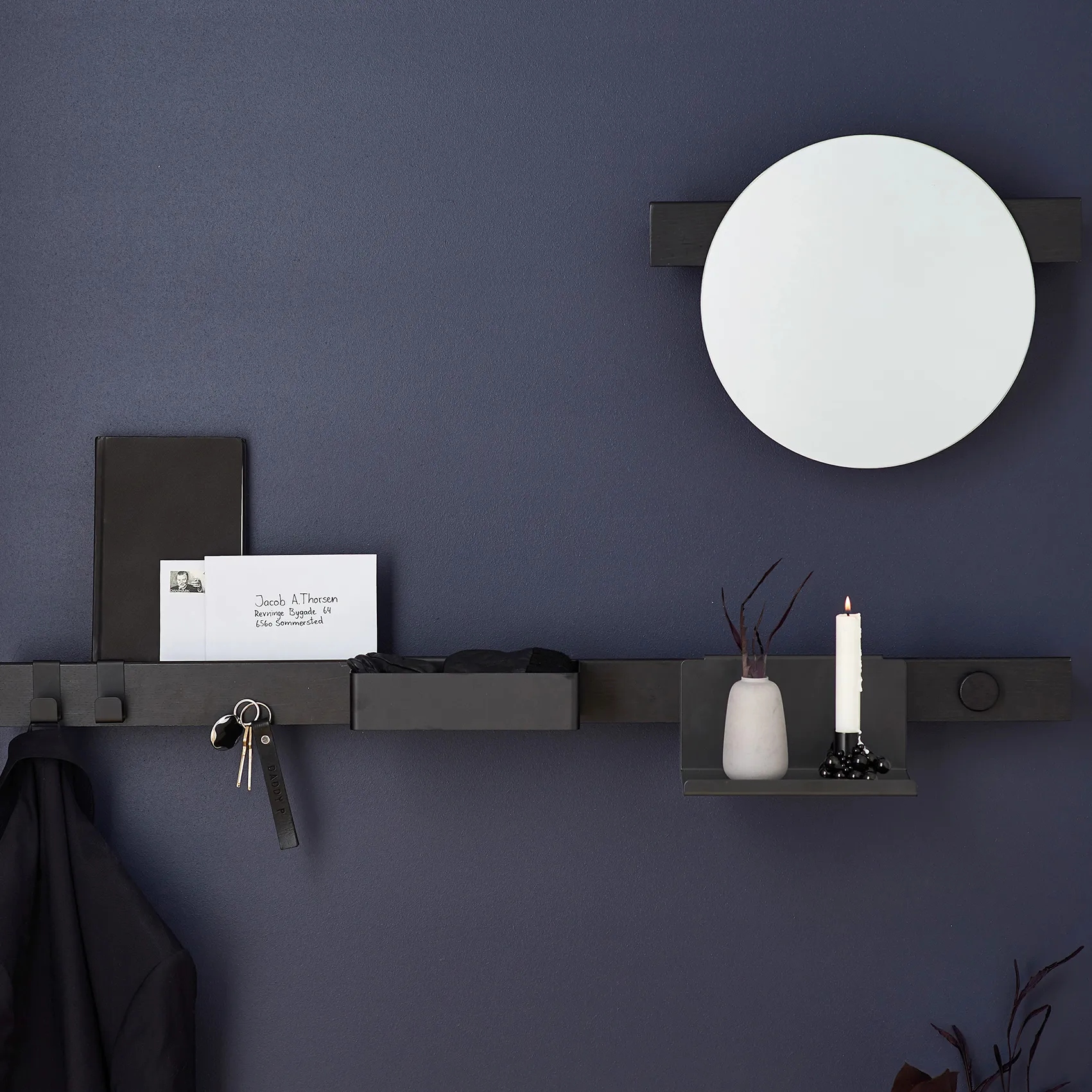 Flex Button napit magneettilistaan 2 kpl, Mustaksi petsattu tammi Gejst