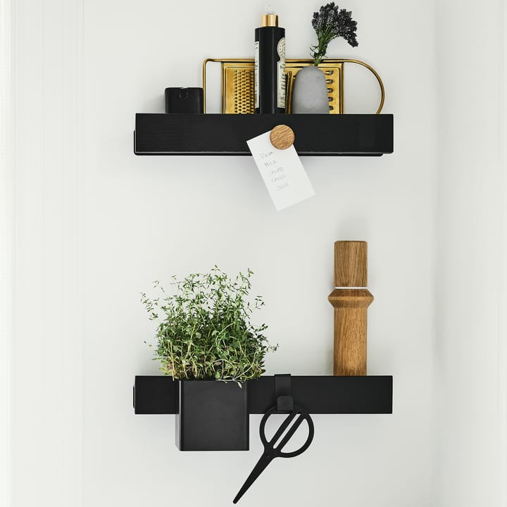 Flex Rail magneettilista 40 cm, Mustaksi petsattu tammi-musta Gejst