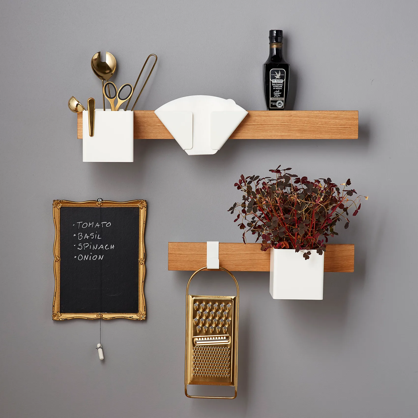 Flex Rail magneettilista 40 cm, Tammi-valkoinen Gejst