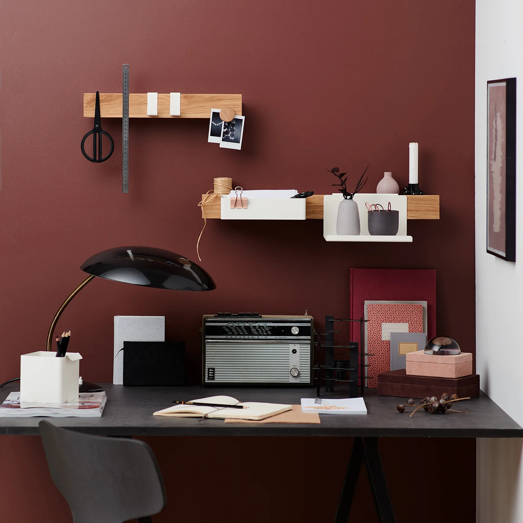 Flex Rail magneettilista 40 cm, Tammi-valkoinen Gejst